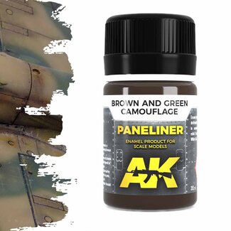 AK interactive Paneliner For Brown And Green Camouflage - Air Series - AK Weathering - 35ml - AK2071 - image