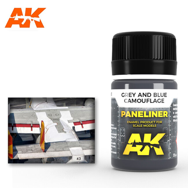 AK interactive Paneliners for Grey and Blue Camouflage -35ml - AK2072