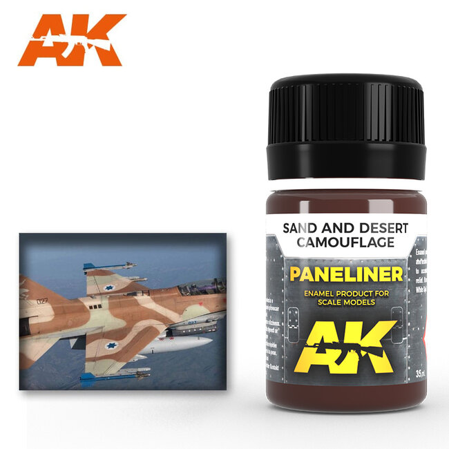 AK interactive Paneliner For Sand And Desert Camouflage - Air Series - AK Weathering - 35ml - AK2073