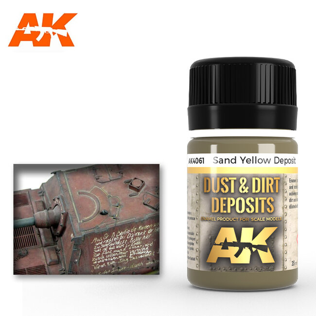 AK interactive Sand Yellow Deposit - Deposit Weathering - 35ml - AK 4061