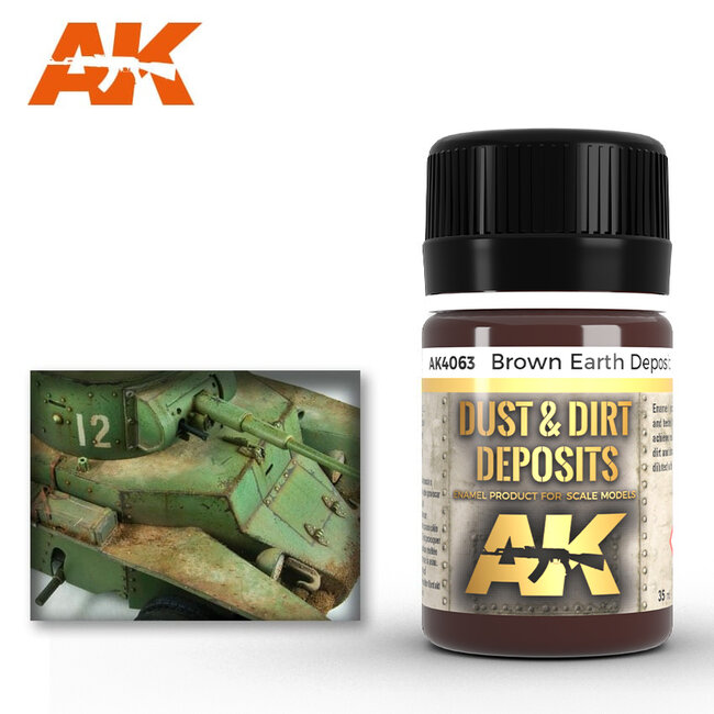 AK interactive Brown Earth Deposit - Deposit Weathering - 35ml - AK 4063