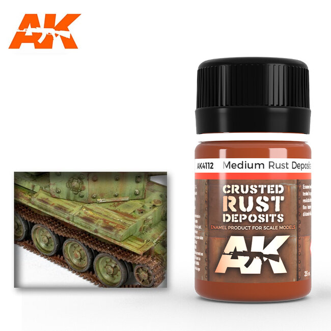 AK interactive Medium Rust Deposit - Deposit Weathering - 35ml - AK 4112