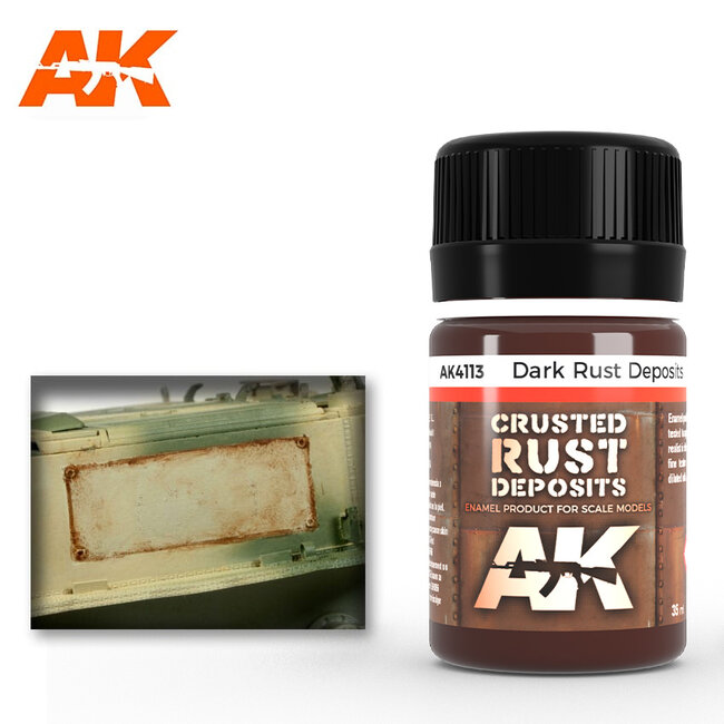 AK interactive Dark Rust Deposit - Deposit Weathering - 35ml - AK 4113