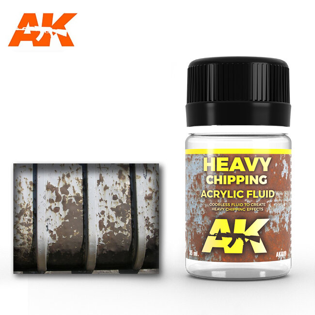 AK interactive Heavy Chipping Effects Acrylic Fluid - AK Weathering Products - 35ml - AK089