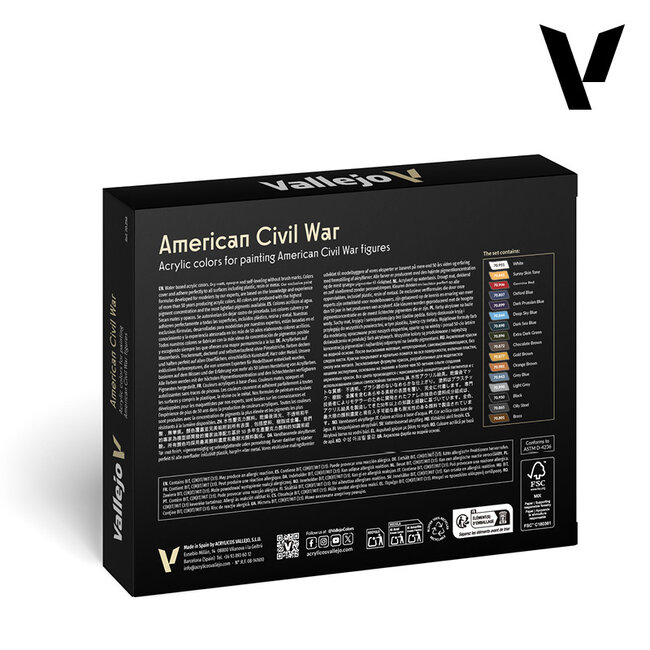 Vallejo Model Color American Civil - 16 colors - 18ml - 70256