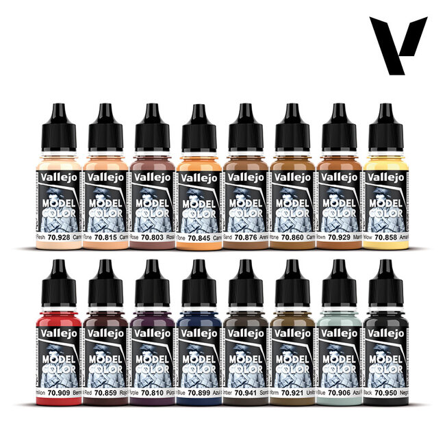 Vallejo Model Skin  Face & Skin Tones - 16 colors - 18ml - 70258