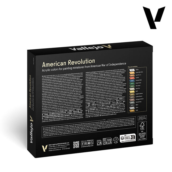 Vallejo Model Color American Revolution - 16 kleuren - 18ml - 70259