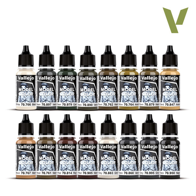 Vallejo Model Color German AFV Colors WWII - 16 colors - 18ml - 70255