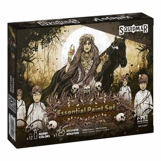 Vallejo Essential Paint Set by Squidmar Miniatures - 12 colors - 1 miniature - 18ml - 72201 - image