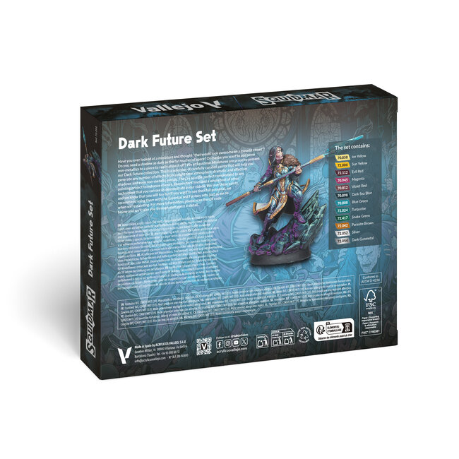 Vallejo Dark Future Set by Squidmar Miniatures - 12 kleuren - 1 miniature - 18ml - 72202