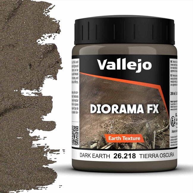 Vallejo 200ml Diorama FX - Earth Texture: Dark Earth Vallejo 200ml Diorama FX - Earth Texture: Dark Earth