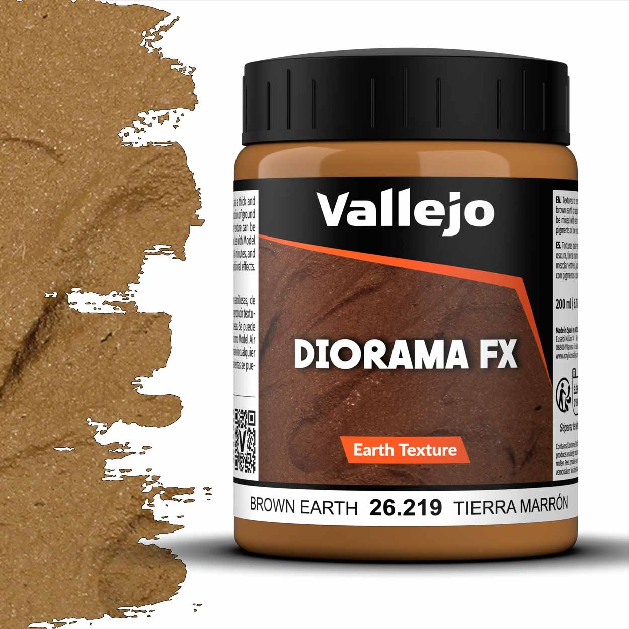 Vallejo 200ml Diorama FX - Earth Texture: Brown Earth Vallejo 200ml Diorama FX - Earth Texture: Brown Earth