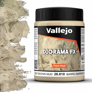 Vallejo Light Brown Mud Thick Mud Diorama FX - 200ml - 26810 - image