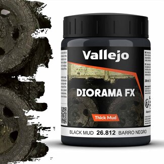Vallejo Black Mud Thick Mud Weathering Effects - 200ml - 26812 - image