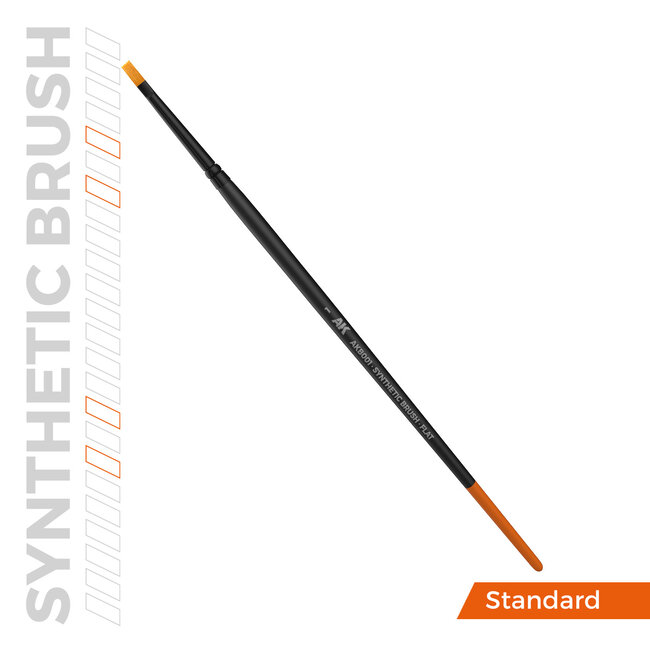 AK interactive Flat Synthetic Brush 1 - AKB001