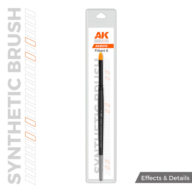 AK interactive Filbert Synthetic Brush 6 - AKB016