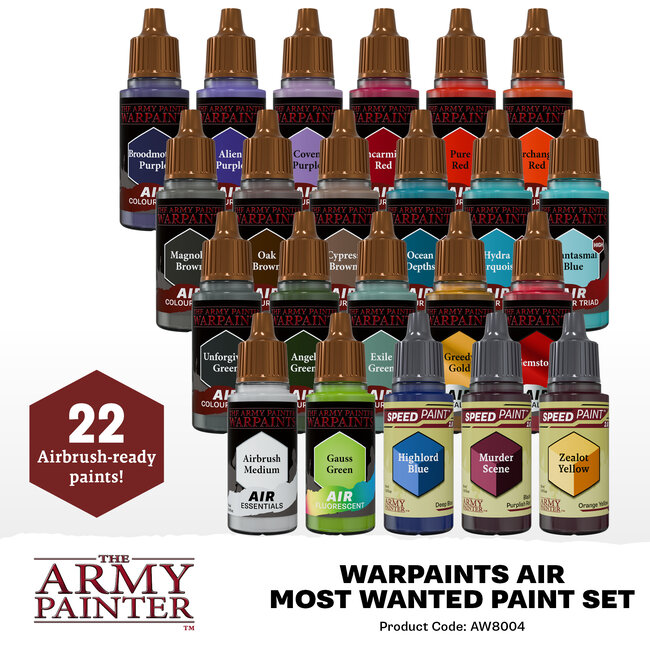 The Army Painter Warpaints Air Most Wanted Set - 22x - AW8004