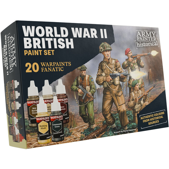 The Army Painter Warpaints Fanatic Historical: WWII British Paint Set – 20 kleuren - WP8084