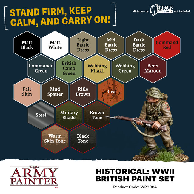 The Army Painter Warpaints Fanatic Historical: WWII British Paint Set – 20 kleuren - WP8084