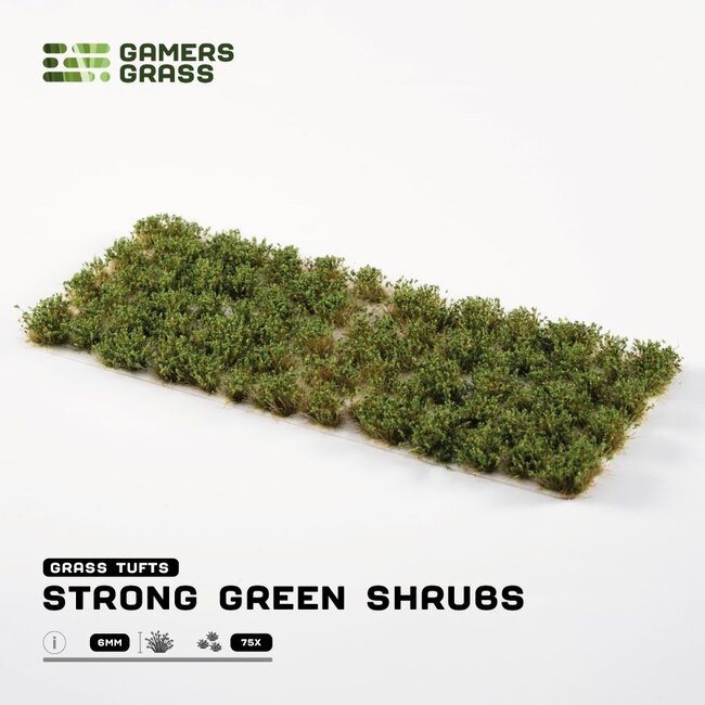 Gamers Grass Strong Green Shrubs 6mm - GGFS-SG