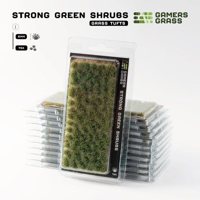 Gamers Grass Strong Green Shrubs 6mm - GGFS-SG