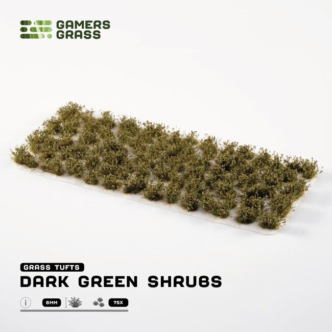 Gamers Grass Dark Green Shrubs 6mm - GGFS-DAG