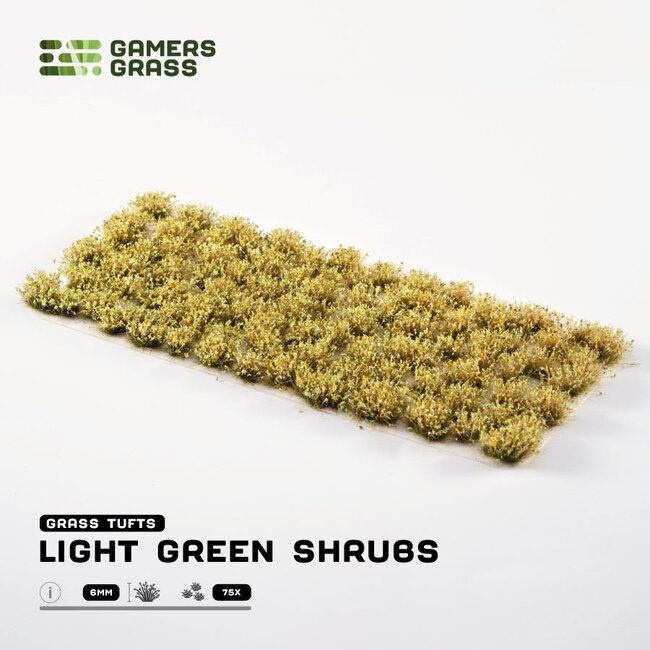 Gamers Grass Light Green Shrubs 6mm - GGFS-LG