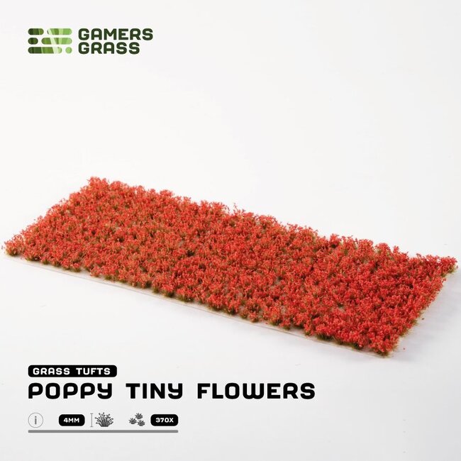 Gamers Grass Poppy Tiny Flowers 4mm - GGFS-POP