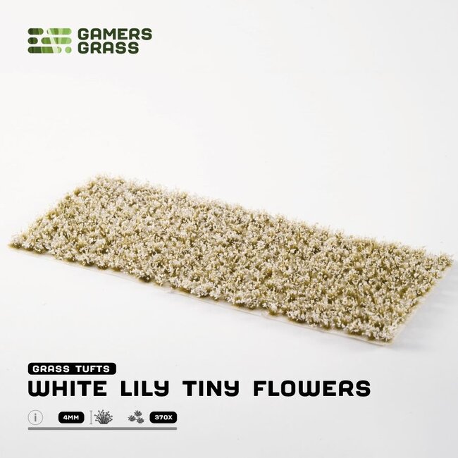 Gamers Grass White Lily Tiny Flowers 4mm - GGFS-WL