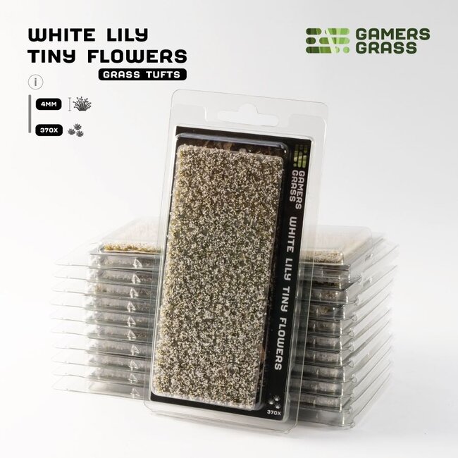 Gamers Grass White Lily Tiny Flowers 4mm - GGFS-WL