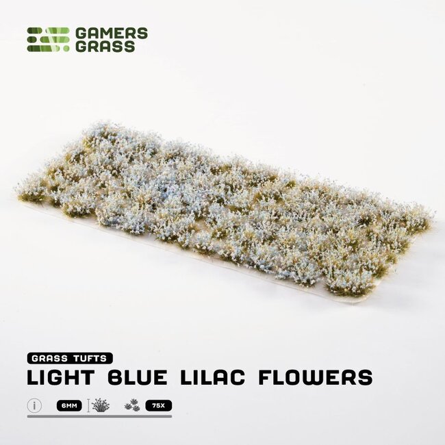 Gamers Grass Light Blue Lilac Flowers 6mm - GGFS-LBL