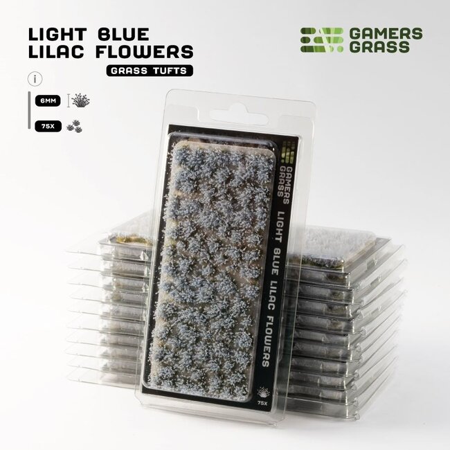 Gamers Grass Light Blue Lilac Flowers 6mm - GGFS-LBL