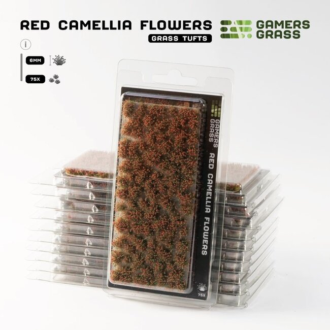 Gamers Grass Red Camellia Flowers 6mm - GGFS-RC