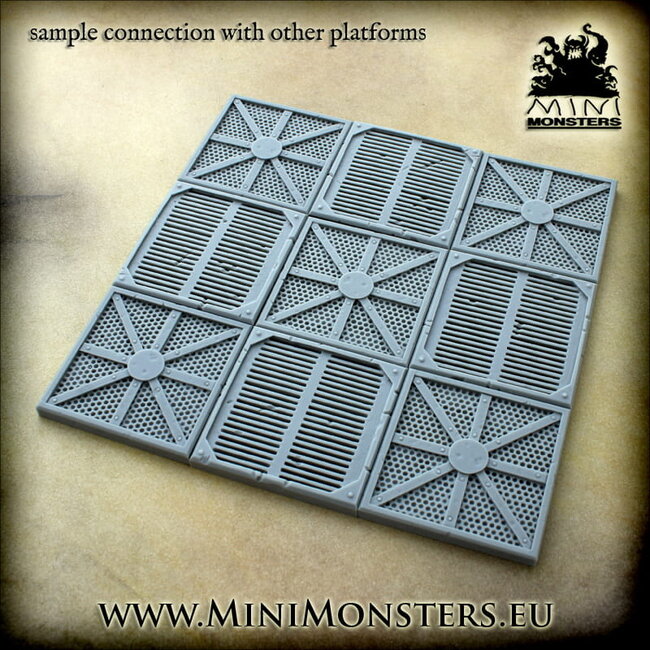 Mini Monsters Metal Platforms SET4 - 4x