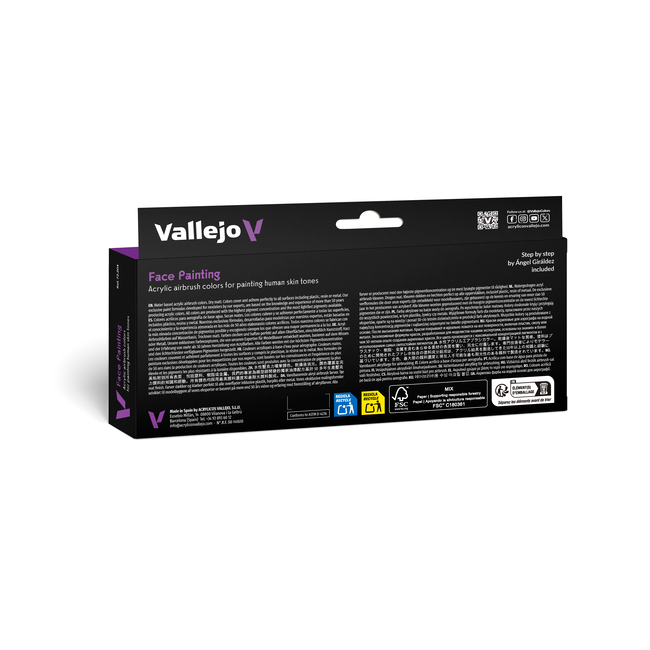 Vallejo Game Air Facepainting Set - 8 kleuren - 18ml - 72204