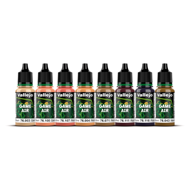 Vallejo Game Air Facepainting Set - 8 colors - 18ml - 72204