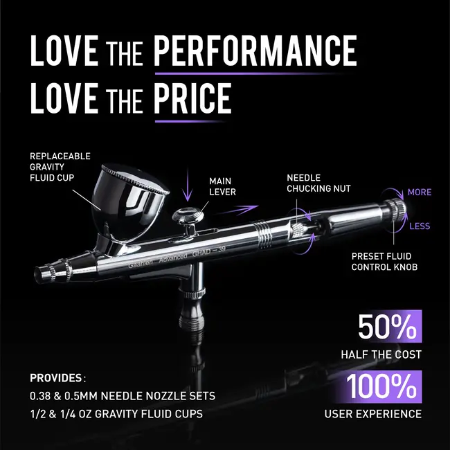 Gaahleri GHAD-39 Advanced Series Airbrush 2-in-1 - 40133