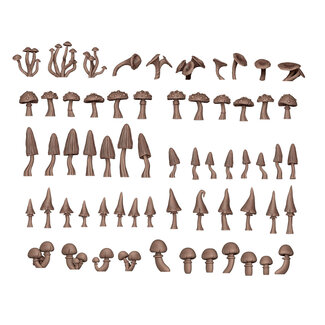 AK interactive Forest Mushrooms Basing Bits - 63x - AKBIT0005 - image