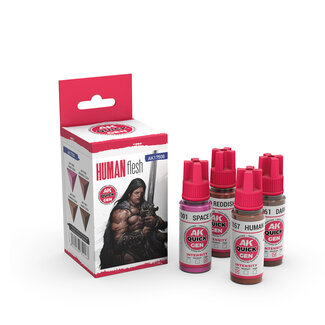 AK interactive Human Flesh Quick Gen Set - 4 colors - 18ml - AK17506 - image