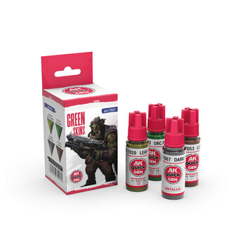 AK interactive Green Skins Quick Gen Set - 4 kleuren - 18ml - AK17507 - image