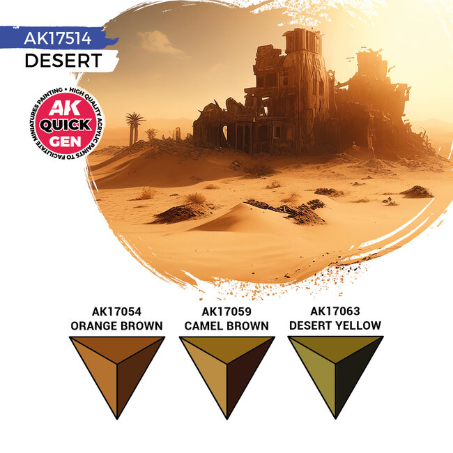 AK interactive Desert Quick Gen Set - 3 colors - 18ml - AK17514