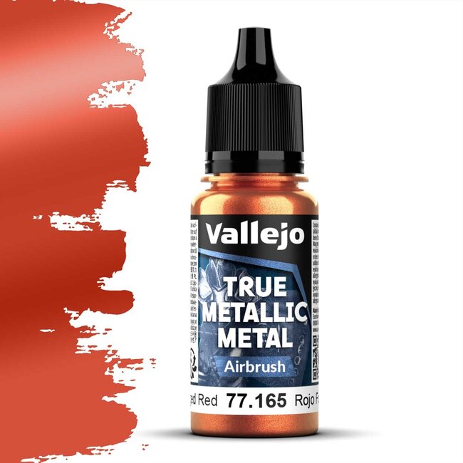 Vallejo Forged Red True Metallic Metal Airbrush  - 18ml - 77165