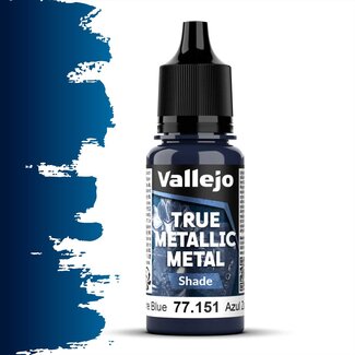 Vallejo Sapphire Blue True Metallic Metal Shade  - 18ml - 77151 - image