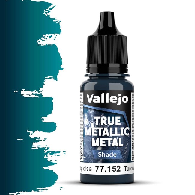 Vallejo Hydra Turquoise True Metallic Metal Shade  - 18ml - 77152