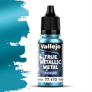 Vallejo Hydra Turquoise True Metallic Metal Airbrush  - 18ml - 77172 - image
