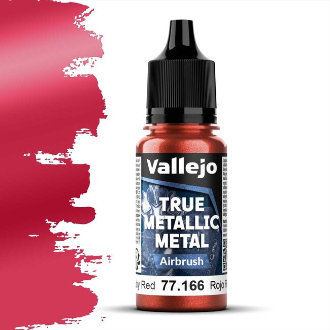 Vallejo Ruby Red True Metallic Metal Paint Set - 4 colors - 18ml - 77254