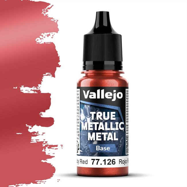 Vallejo Ruby Red True Metallic Metal Paint Set - 4 colors - 18ml - 77254