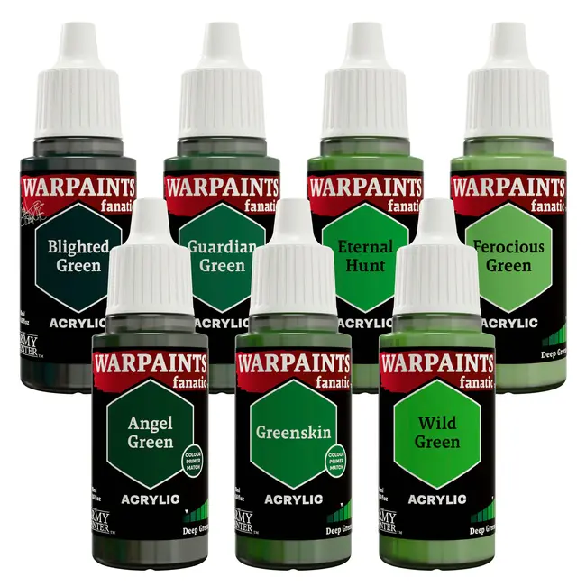 The Army Painter Warpaints Fanatic: Deep Greens Flexible Triad PLUS+ - 7 colors  - 18ml - WP8088