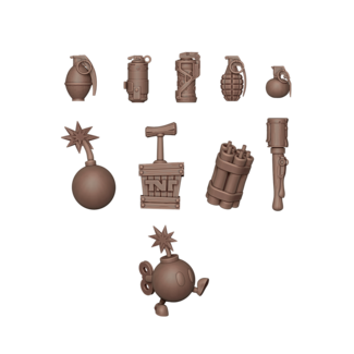 AK interactive Bombs & Grenades Basing Bits - 72x - AKBIT0028 - image