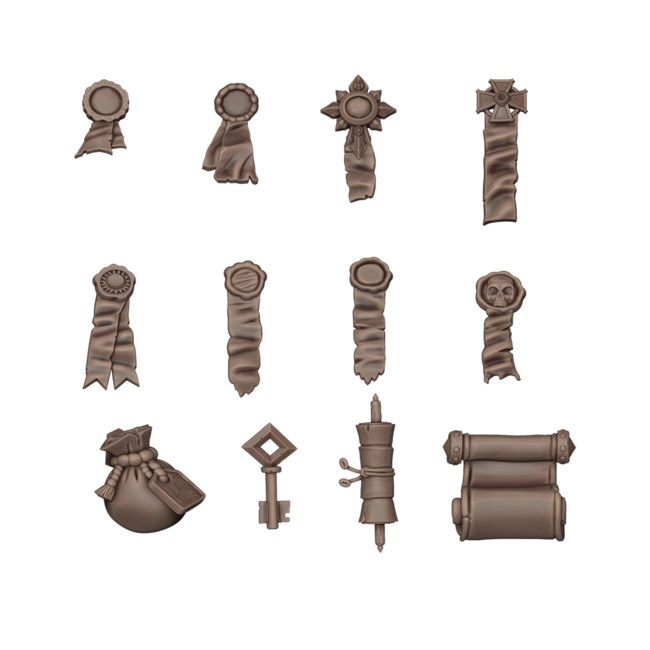 AK interactive Seals And Scrolls Basing Bits - 46x - AKBIT0027